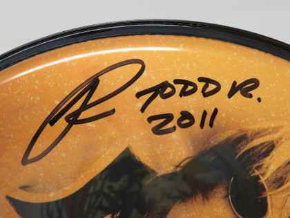 Todd Rundgren Signed Drumhead RR58595
