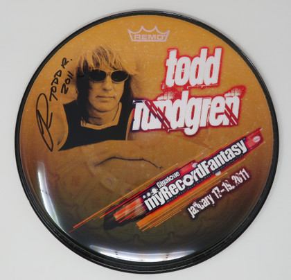 Todd Rundgren Signed Drumhead RR58596