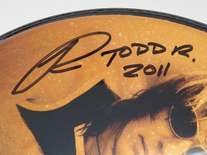 Todd Rundgren Signed Drumhead RR58596