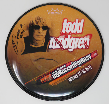 Todd Rundgren Signed Drumhead RR58599