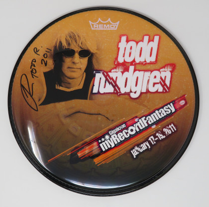 Todd Rundgren Signed Drumhead RR58603