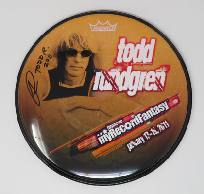Todd Rundgren Signed Drumhead RR58605