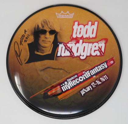 Todd Rundgren Signed Drumhead RR58606