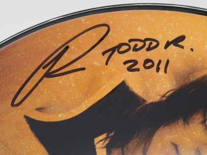 Todd Rundgren Signed Drumhead RR58606
