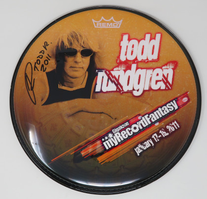Todd Rundgren Signed Drumhead RR58608