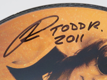 Todd Rundgren Signed Drumhead RR58608