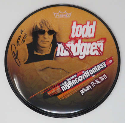 Todd Rundgren Signed Drumhead RR58610