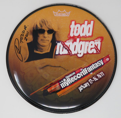 Todd Rundgren Signed Drumhead RR58612