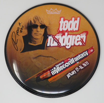 Todd Rundgren Signed Drumhead RR58614