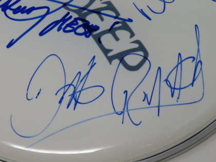 Uriah Heep Signed Drumhead