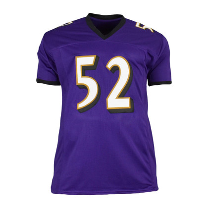 Ray Lewis Signed Baltimore Purple Football Jersey (Beckett)