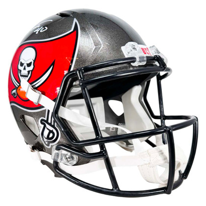 Mike Alstott Signed Tampa Bay Buccaneers Speed Full-Size Replica Football Helmet (Beckett)