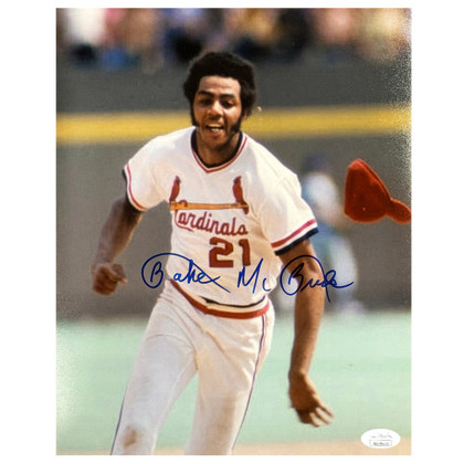 Bake McBride Signed St. Louis Pose 1 Baseball 8x10 Photo (JSA)