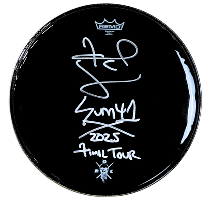 Frank Zummo (Sum 41) Signed 16” Black Tom Head