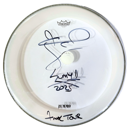 Frank Zummo (Sum 41) Final Tour Used Signed 22” P4 Clear Kick Head