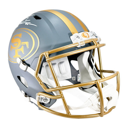 George Kittle Signed San Francisco 49ers Slate Alternate Speed Full-Size Replica Football Helmet (Beckett)