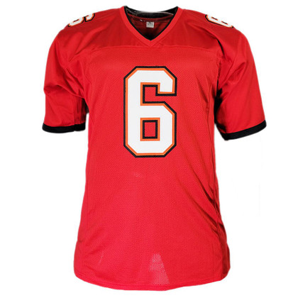 Baker Mayfield Signed Tampa Bay Red Football Jersey (Beckett)