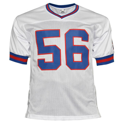 Lawrence Taylor Signed New York White Stats Football Jersey (JSA)