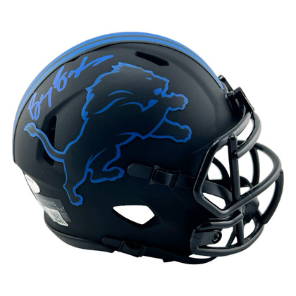Barry Sanders Signed Detroit Lions Eclipse Mini Football Helmet (Beckett)