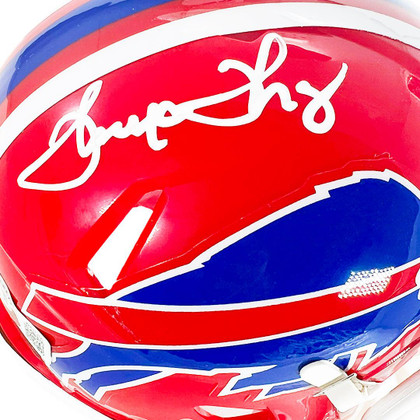 Thurman Thomas Signed Buffalo Bills 87-01 Speed Mini Football Helmet (JSA)