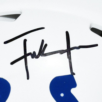 Frank Gore Signed Indianapolis Colts Speed Mini Replica White Football Helmet (Beckett)