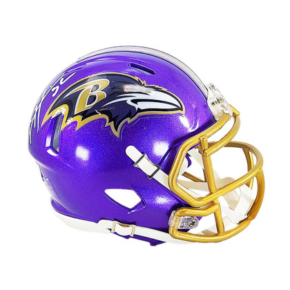 Ray Lewis Signed Baltimore Ravens Flash Speed Mini Football Helmet (Beckett)