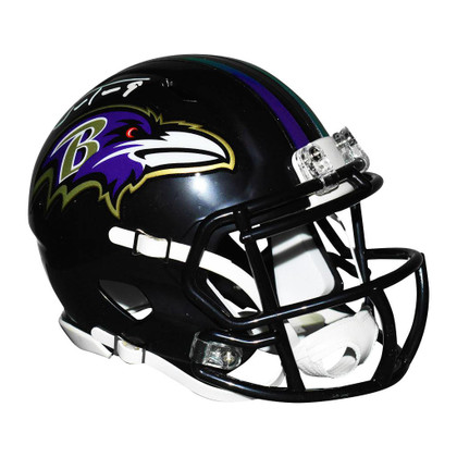 Justin Tucker Signed Baltimore Ravens Speed Mini Football Helmet (Beckett)