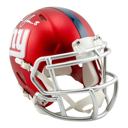 Daniel Jones Signed New York Giants Blaze Mini Football Helmet (Beckett)