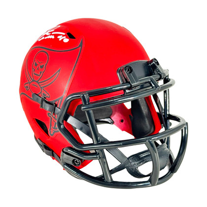 Mike Alstott Signed Tampa Bay Buccaneers Rave Mini Football Helmet (Beckett)