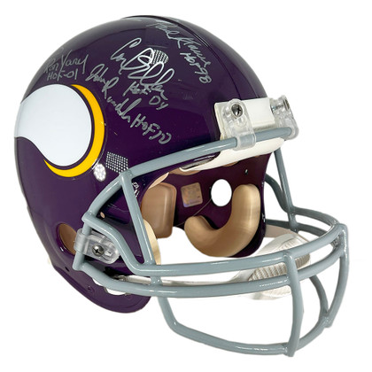 Vikings Hall of Famers Signed HOF Inscription Minnesota Vikings Throwback 61-79 Authentic Full-Size Football Helmet (??)