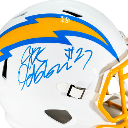 J.K. Dobbins Signed Los Angeles Chargers Speed Full-Size Replica Football Helmet (Beckett)