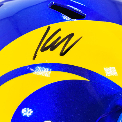 Kyren Williams Signed Los Angeles Rams Speed Full-Size Replica Football Helmet (Beckett)