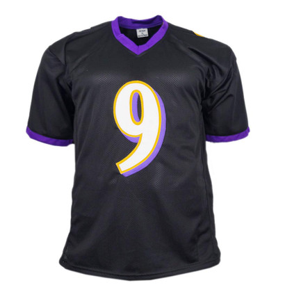 Justin Tucker Signed Baltimore Pro Black Football Jersey (Beckett)