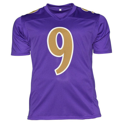 Justin Tucker Signed Baltimore Color Rush Football Jersey (Beckett)