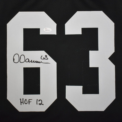 Dermontti Dawson Signed Pro-Edition Black Football Jersey (JSA) HOF '12 Inscription