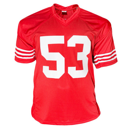 Bill Romanowski Signed San Francisco Red Football Jersey (Beckett)