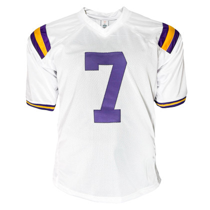 Patrick Peterson Signed LSU College White Football Jersey (Beckett)
