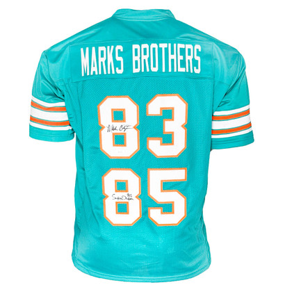 Marks Brothers Signed Miami Teal Football Jersey (JSA)