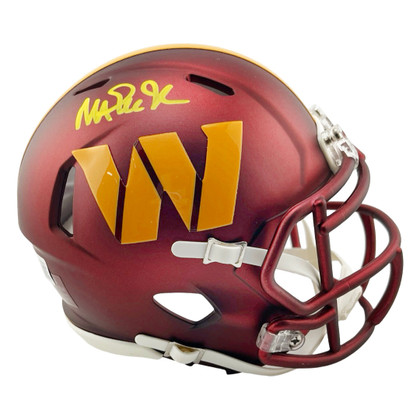 Magic Johnson Signed Washington Commanders Speed Mini Football Helmet (Beckett)