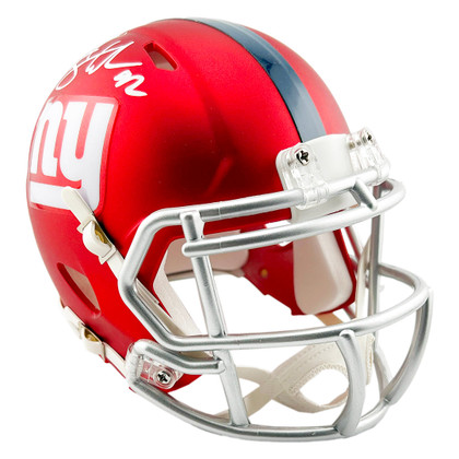 Michael Strahan Signed New York Giants Blaze Mini Football Helmet (Beckett)
