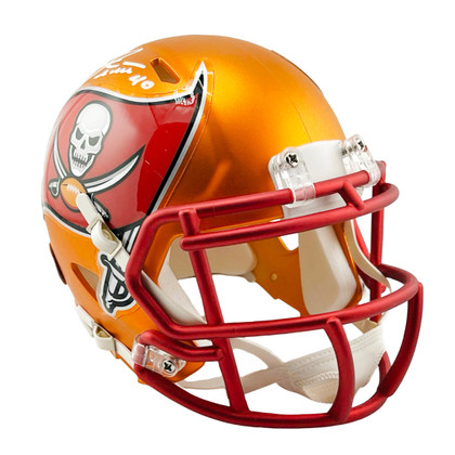 Mike Alstott Signed Tampa Bay Buccaneers Blaze Mini Football Helmet (Beckett)
