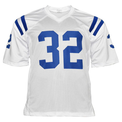 Edgerrin James Signed Indianapolis White Football Jersey (JSA)