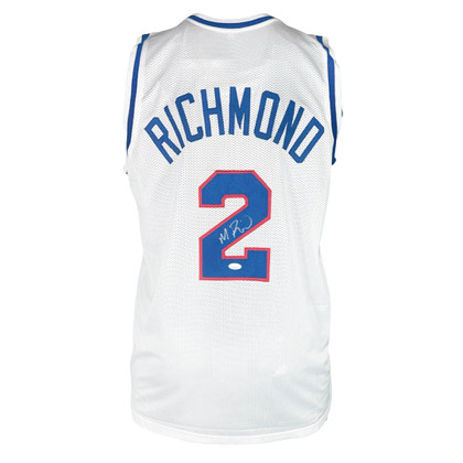 Mitch Richmond Signed Sacremento White Basketball Jersey (JSA)