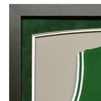 Jrue Holiday Signed Boston Green Custom Suede Matte Framed Basketball Jersey (JSA)