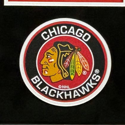 Andrew Shaw Signed Chicago Black Custom Suede Matte Framed Hockey Jersey (JSA)