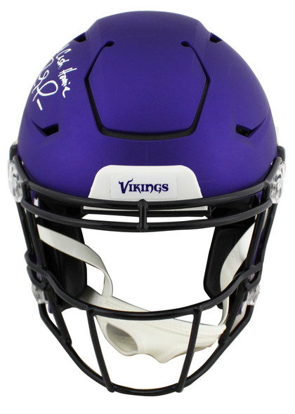 Vikings Randy Moss "SCH" Signed Speed Flex Full Size Helmet BAS Witnessed