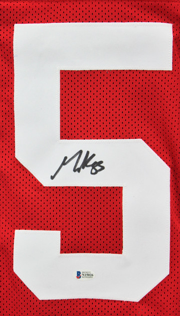 49ers George Kittle Authentic Signed Red Framed Jersey Autographed BAS Witnessed
