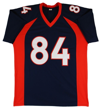 Shannon Sharpe Authentic Signed Navy Blue Pro Style Jersey BAS Witnessed