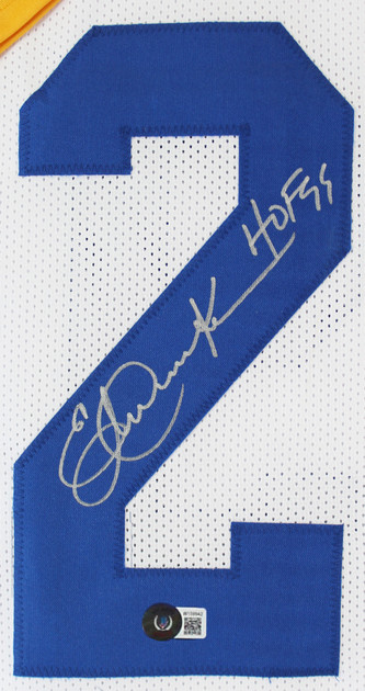 Eric Dickerson "HOF 99" Authentic Signed White Pro Style Jersey BAS Witnessed