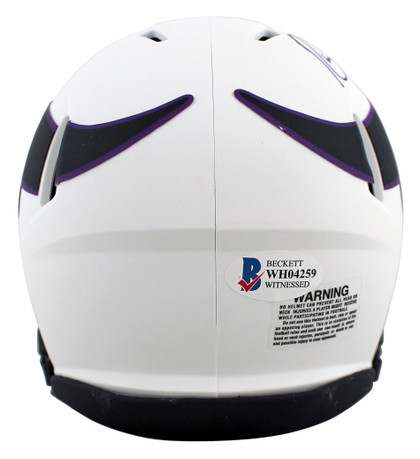 Vikings Randy Moss Authentic Signed Lunar Speed Mini Helmet BAS Witnessed